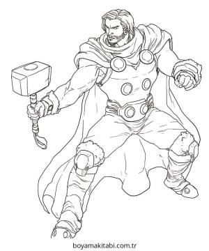 Thor boyama sayfası – okul öncesi, evde etkinlik