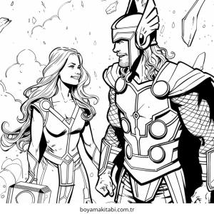 Thor boyama sayfası – PDF indir, sevimli karakter