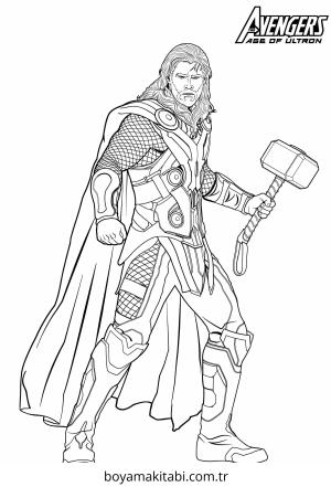 Thor boyama sayfası – evde etkinlik, ücretsiz yazdır