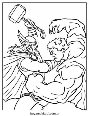 Thor boyama sayfası – eğitici aktivite, yaratıcılık