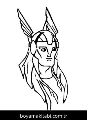 Thor boyama sayfası – PDF indir, sevimli karakter