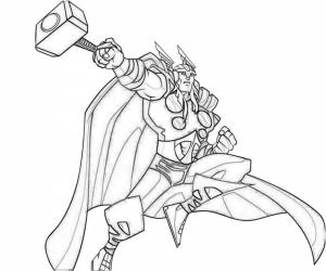 Thor boyama sayfası,  coloring page, Thor çizimi, 