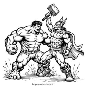 Thor boyama sayfası – PDF indir, sevimli karakter