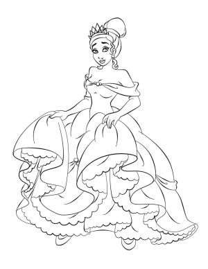 Tiana boyama sayfası,  coloring page, Güzel Prenses Tiana, 