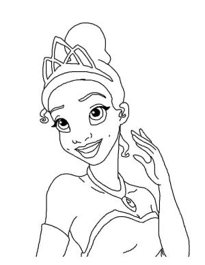 Tiana boyama sayfası,  coloring page, Eğlenceli Prenses Tiana Yüzü, 