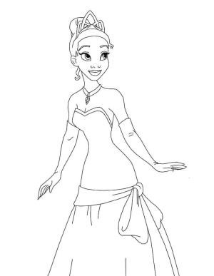 Tiana boyama sayfası,  coloring page, İyi Prenses Tiana, 