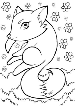 Tilki boyama sayfası, Foxes coloring page, , foxes fox 