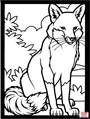 Tilki boyama sayfası, Foxes coloring page, , foxes stained glass red fox 