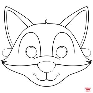 Tilki boyama sayfası, Foxes coloring page, , foxes fox mask 