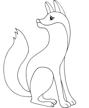 Tilki boyama sayfası, Foxes coloring page, , foxes fox outline 