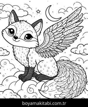Tilki boyama sayfası, Foxes coloring page, , 
