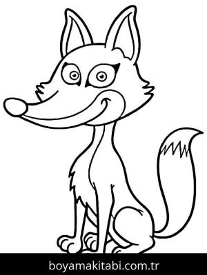 Tilki boyama sayfası – eğitici aktivite, yaratıcılık