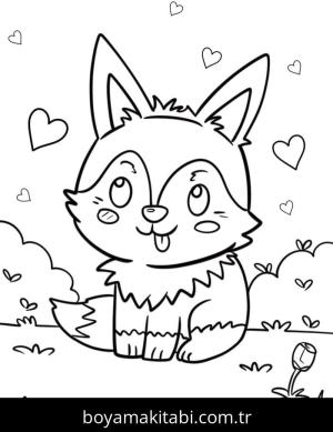 Tilki boyama sayfası – boyama çalışması, yaratıcılığı geliştirir