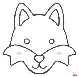 Tilki boyama sayfası, Foxes coloring page, , foxes fox face 