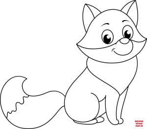 Tilki boyama sayfası, Foxes coloring page, , foxes cute fox 