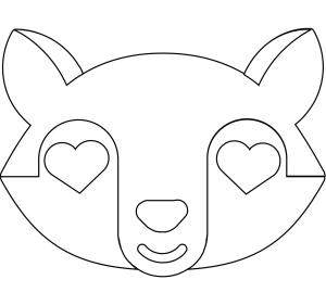 Tilki boyama sayfası, Foxes coloring page, , foxes fox with heart eyes face emoji 