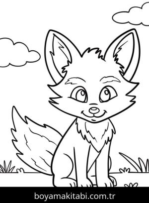 Tilki boyama sayfası – eğlenceli etkinlik, el becerilerini geliştirir