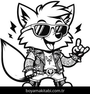 Tilki boyama sayfası, Foxes coloring page, , 