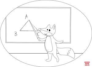 Tilki boyama sayfası, Foxes coloring page, , foxes fox at school 