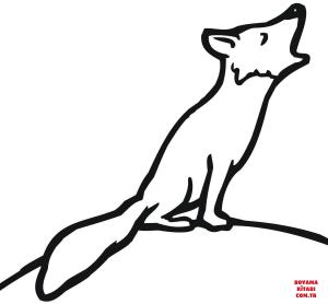 Tilki boyama sayfası, Foxes coloring page, , foxes red fox howling 