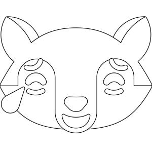 Tilki boyama sayfası, Foxes coloring page, , foxes fox tear of joy face emoji 