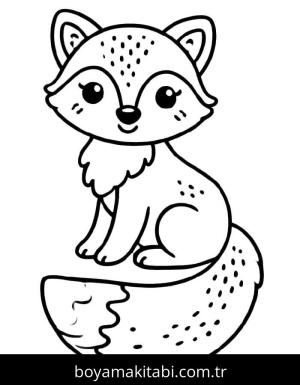 Tilki boyama sayfası – ücretsiz yazdır, boyama etkinliği