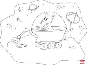 Tilki boyama sayfası, Foxes coloring page, , foxes fox in space 