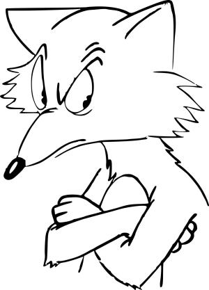 Tilki boyama sayfası, Foxes coloring page, , foxes grumpy fox 