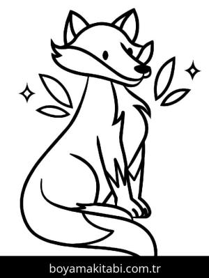 Tilki boyama sayfası – evde etkinlik, ücretsiz yazdır