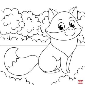 Tilki boyama sayfası, Foxes coloring page, , foxes cute fox 