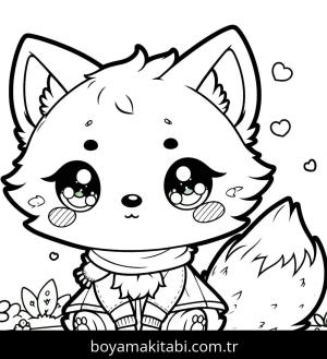 Tilki boyama sayfası, Foxes coloring page, , 
