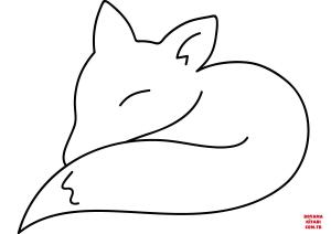 Tilki boyama sayfası, Foxes coloring page, , foxes fox sleeping 