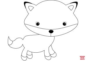 Tilki boyama sayfası, Foxes coloring page, , foxes adorable fox 