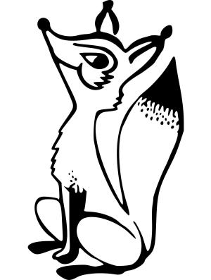 Tilki boyama sayfası, Foxes coloring page, , foxes simple cheekylooking fox 