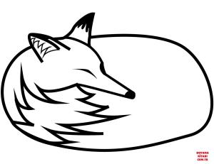 Tilki boyama sayfası, Foxes coloring page, , foxes sleeping fox 