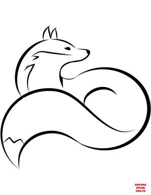 Tilki boyama sayfası, Foxes coloring page, , foxes curled fox 