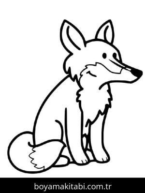 Tilki boyama sayfası – sevimli karakter, sanatsal çalışma