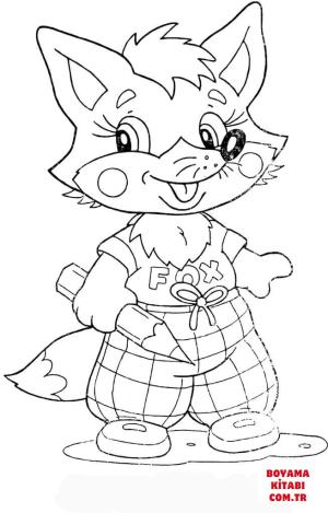 Tilki boyama sayfası, Foxes coloring page, , foxes fox cub at school 