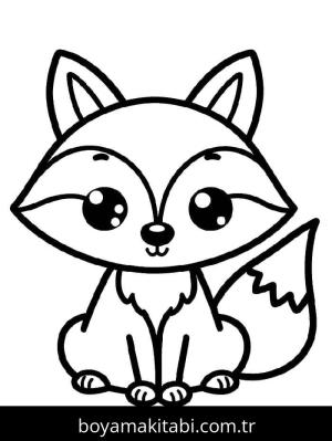 Tilki boyama sayfası – yaratıcılık, eğlenceli etkinlik