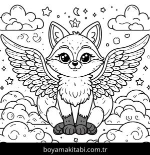 Tilki boyama sayfası, Foxes coloring page, , 