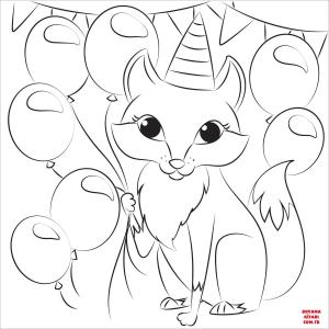 Tilki boyama sayfası, Foxes coloring page, , foxes foxs birthday 