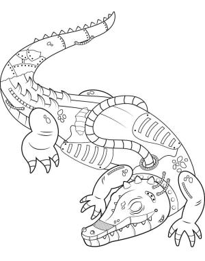 Timsah boyama sayfası,  coloring page, Robot Timsah, 