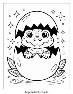 Timsah boyama sayfası – sanatsal çalışma, çocuklar için