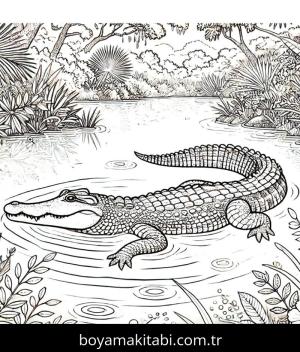 Timsah boyama sayfası,  coloring page, , 
