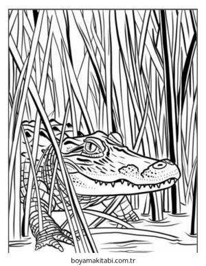 Timsah boyama sayfası – evde etkinlik, ücretsiz yazdır