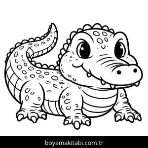 Timsah boyama sayfası – boyama çalışması, yaratıcılığı geliştirir