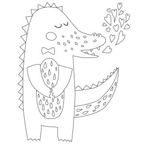 Timsah boyama sayfası,  coloring page, Tatlı Timsah, 