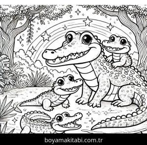 Timsah boyama sayfası,  coloring page, , 