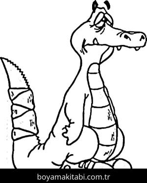 Timsah boyama sayfası – eğlenceli etkinlik, el becerilerini geliştirir