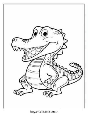 Timsah boyama sayfası – yaratıcılık, eğlenceli etkinlik